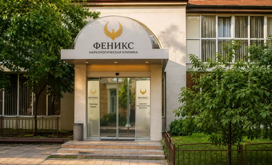 Вход в наркологическую клинику «Феникс» в Изобильном